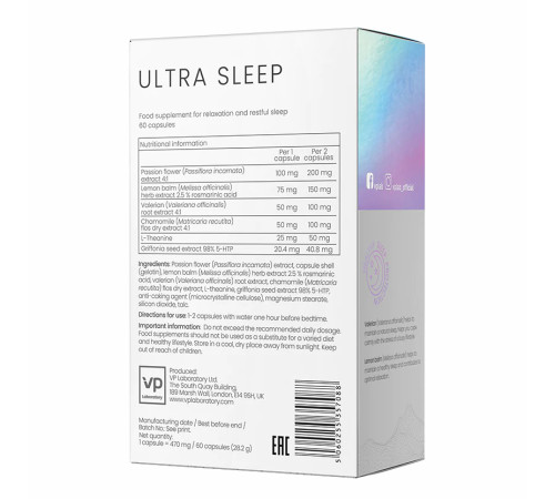Ultra Sleep VPLab - 60 caps Ultra Sleep VPLab - 60 caps