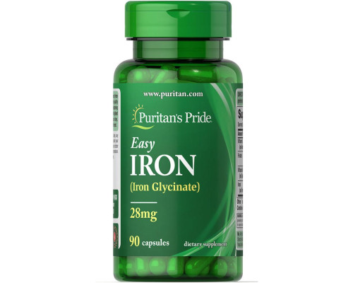 Easy Iron 28 mg (Iron Glycinate) - 90 Capsules