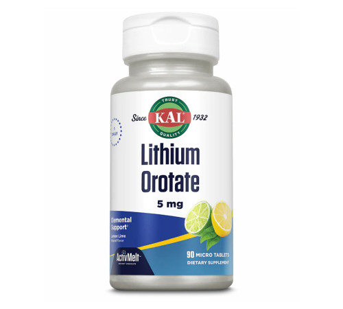 Lithium Orotate 5mg - 90 tabs Lemon Lime Lithium Orotate 5mg - 90 tabs Lemon Lime