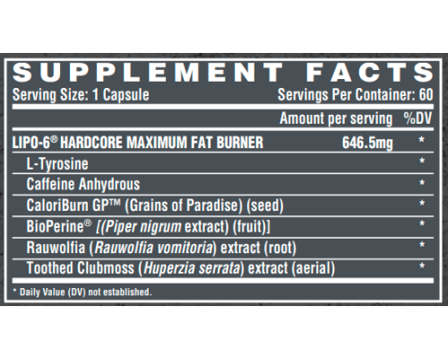 Lipo-6 Hardcore - 60ct