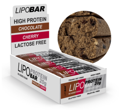 Lipobar - 20x50g Chocolate Cherry Lipobar - 20x50g Chocolate Cherry