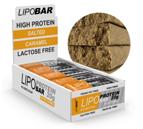Lipobar - 20x50g Salted caramel Lipobar - 20x50g Salted caramel