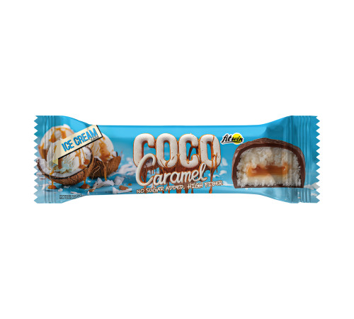 Кокосовий батончик Coco Caramel - 20x40г Морозиво