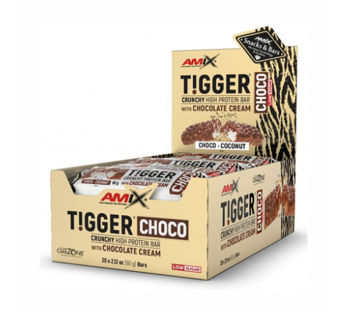 Tigger Zero Choco Protein Bar - 20x60g Choco coconut