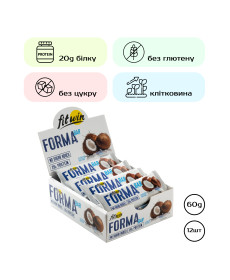 Протеїновий батончик Forma Bar - 12x60г Кокос