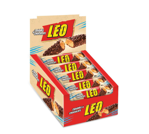 Батончики LEO BAR - 20x50г Карамельний шоколад