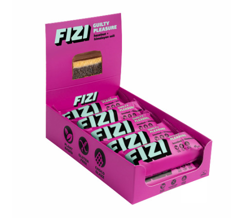 FIZI Chocolate Bar - 10х45g Hazelnut-Himalayan Salt