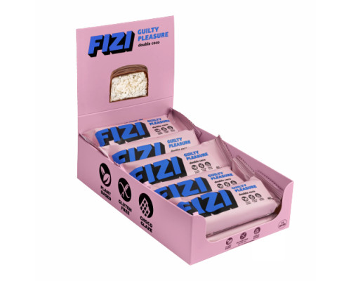 FIZI Chocolate Bar - 10х40g Double Coconut