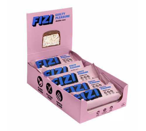 FIZI Chocolate Bar - 10х40g Double Coconut