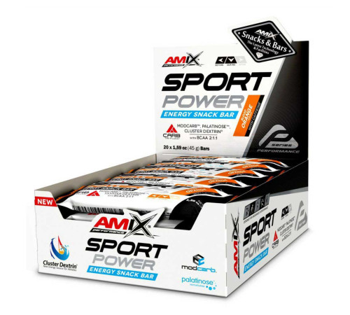 Sport Power Energi Snack Bar Amix - 20x45g With Caffeine-Blood Orange