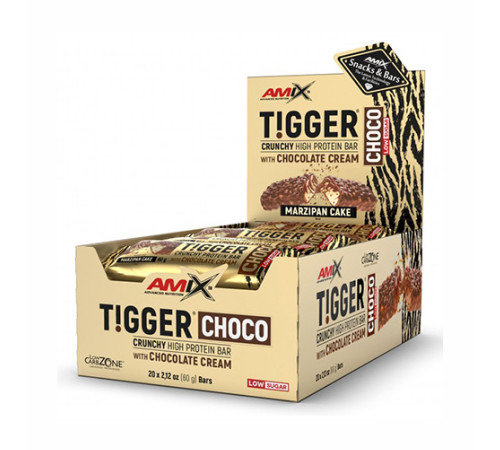 Tigger Zero Choco Protein Bar - 20x60g Marzipan Cake