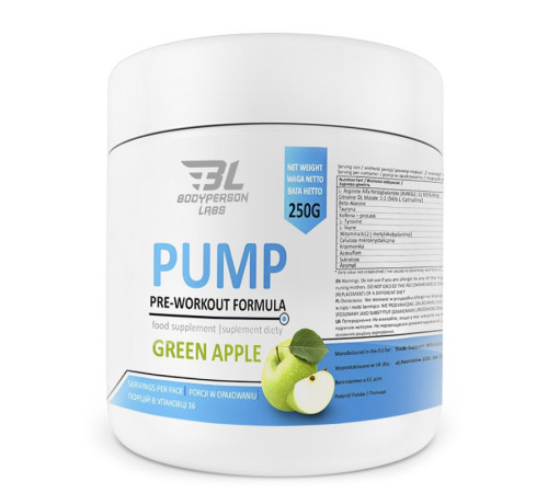 Pre-Workout Formula - 250g Green apple