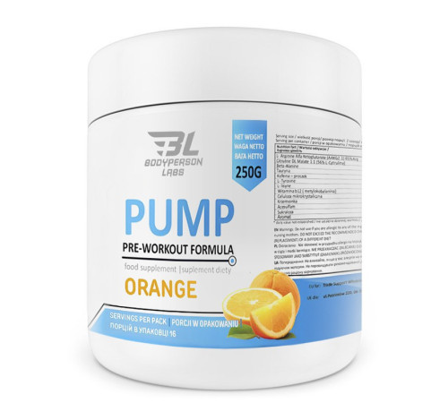 Pre-Workout Formula - 250g Orange