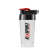 Шейкер SHAKER 700 мл K-SPORT SHK002, білий/прозорий