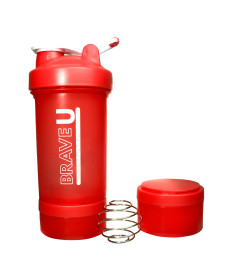 Шейкер Shaker with containers 3 в 1 - 600мл Червоний