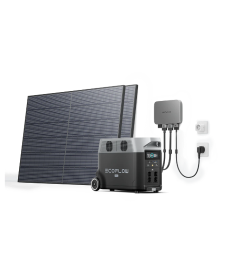 Комплект енергонезалежності EcoFlow PowerStream - мікроінвертор 800W + зарядна станція Delta Pro + 2 x 400W стаціонарні сонячні панелі