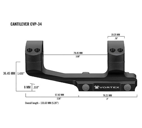 Кріплення Vortex Pro 34mm Cantilever mount (CVP-34) Кріплення Vortex Pro 34mm Cantilever mount (CVP-34)