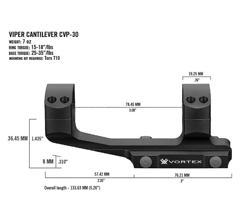 Кріплення Vortex Pro 30mm Cantilever mount (CVP-30)