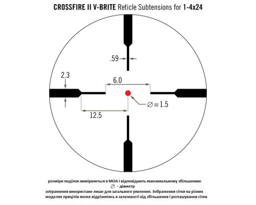 Приціл оптичний Vortex Crossfire II AR1-4x24 V-Brite (CF2-31037)