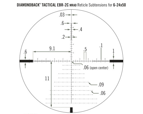 Приціл оптичний Vortex Diamondback Tactical FFP 6-24x50 EBR-2C MRAD (DBK-10029)