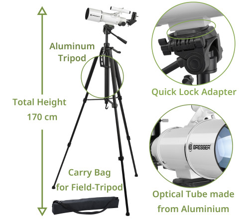 Телескоп Bresser Classic 70/350 Refractor з адаптером для смартфона (4670350)