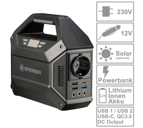 Портативна зарядна станція Bresser Portable Power Supply 100 Watt (3810000) Портативна зарядна станція Bresser Portable Power Supply 100 Watt (3810000)