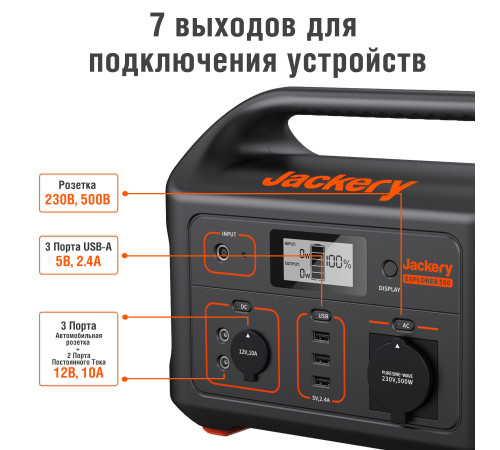 Зарядна станція Jackery 500 + Jackery SolarSaga 100W