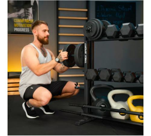 Стійка для гантелей, грифів та гирь Trex Sport TX-075DR, чорна