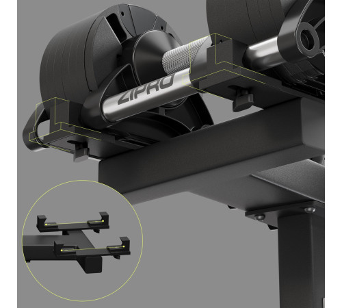 Стійка для круглих гантелей ZIPRO з регульованим навантаженням