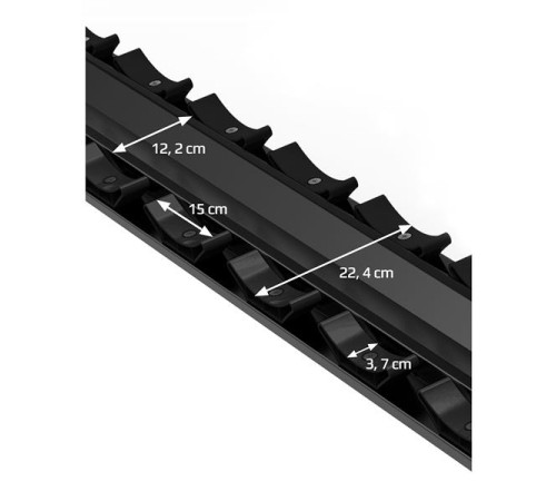 STR48 DOUBLE DUMBBELL RACK 6 PAIRS COMMERCIAL HMS