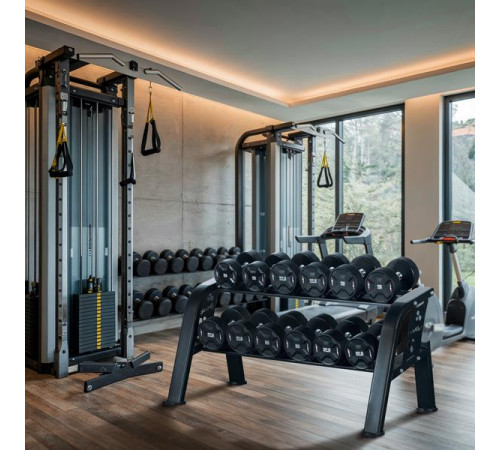 STR48 DOUBLE DUMBBELL RACK 6 PAIRS COMMERCIAL HMS