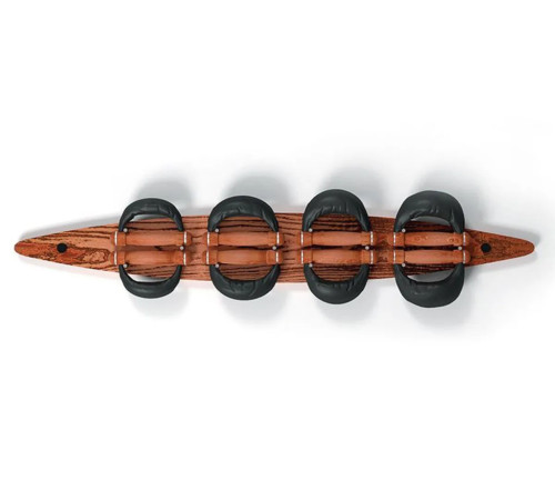 Гантелі з підставкою NOHRD Oak Leather 2-8 кг