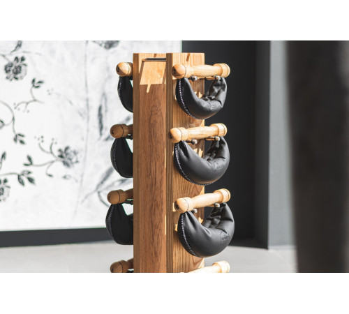 Стійка з гантелями NOHRD Classic Walnut Leather 2-8 кг