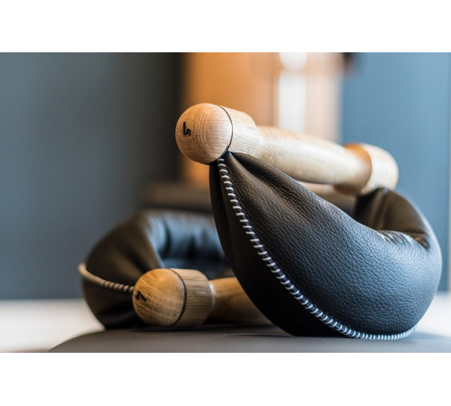 Стійка з гантелями NOHRD Oak Leather 2-8 кг