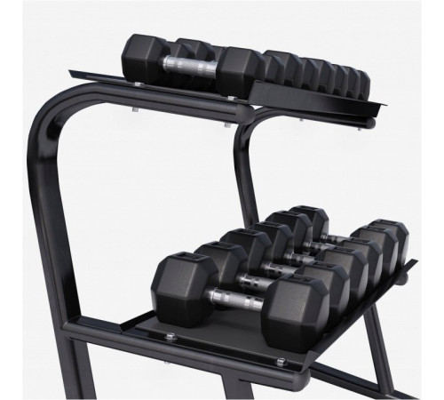 Стійка з шестигранними гантелями Gorilla Sports Hex 2 х 6-30 кг