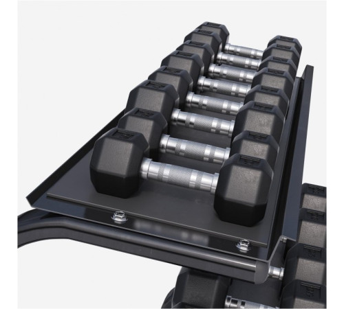 Стійка з шестигранними гантелями Gorilla Sports Hex 2 х 6-30 кг
