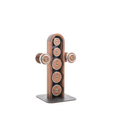 Стійка з гантелями та дисками NOHRD Classic Walnut