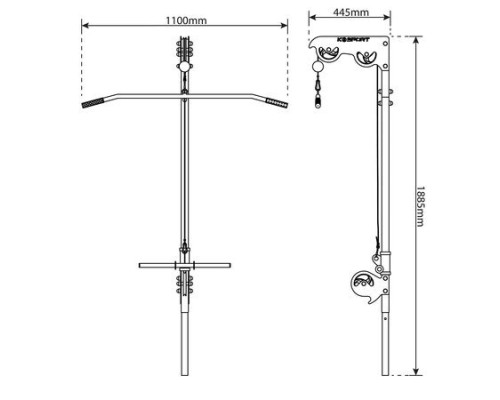 Приставка тяга верхня/нижня для лави K-Sport KSSL016