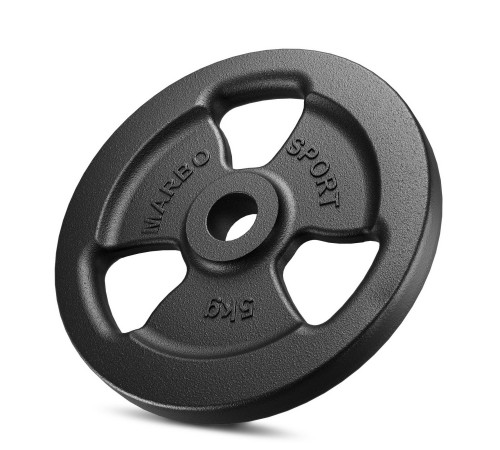 Диск металевий Tri Grips weight plate 5 кг 31 mm bore - Marbo Sport Диск металевий Tri Grips weight plate 5 кг 31 mm bore - Marbo Sport