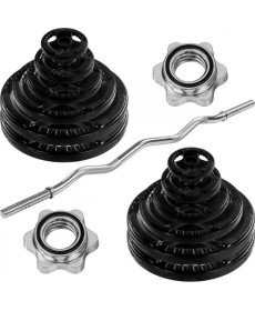 Набір диски чавунні + штанга Movit Booster