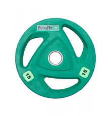 Диск олімпійський HouseFit OR-102-15, 15 кг зелений
