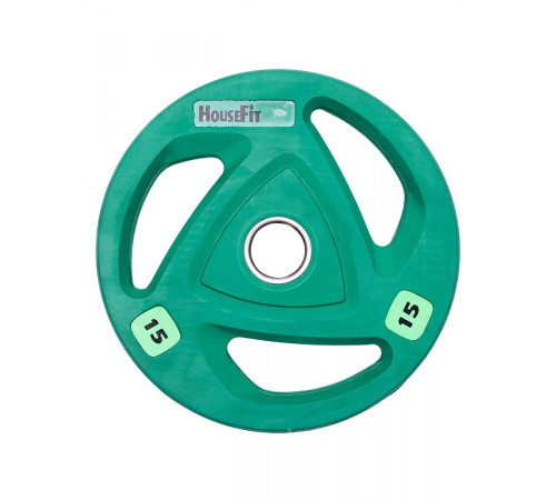 Диск олімпійський HouseFit OR-102-15, 15 кг зелений