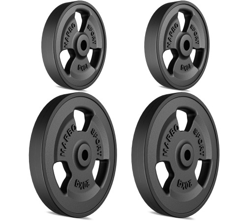 Диски чавунні Marbo Sport MW-2x20KG_2x10KG-KIER_G 2 x 20, 2 x 10
