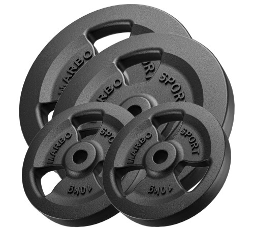 Диски чавунні Marbo Sport 2 x 20 кг, 2 x 10 кг