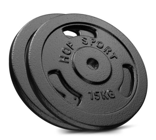 Набір дисків чавунних Hop-Sport Strong 2 x 15 кг