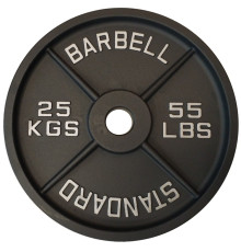 Talerz Ciężar Obciążenie Olimpijskie Żeliwne Solidne KUBISPORT 25 kg 50mm