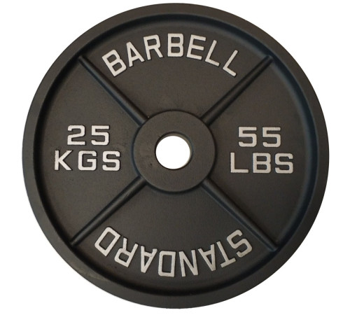 Talerz Ciężar Obciążenie Olimpijskie Żeliwne Solidne KUBISPORT 25 kg 50mm