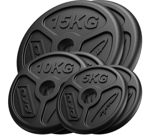 Диски олімпійські Marbo Sport MW-2x15KG_2x10KG_2x5KG-OLI 2 x 15 кг, 2 x 10 кг, 2 x 5 кг