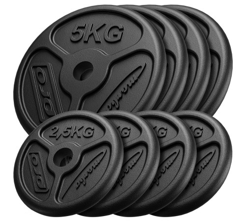 Диски чавунні Marbo Sport MW-4x5KG_4x2,5KG-SLIM 30 кг