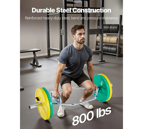 Гриф для штанги VEVOR 5,5 см, 360 кг, сірий